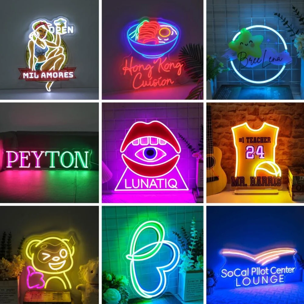 Custom Neon Sign Name LED Sign for Birthday Bar Wedding Party Acrylic Neon Lamp Business Logo Sign Night Light Personized Decor thumbnail 6