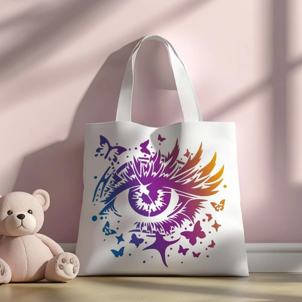 Butterfly Eye Painting Stencil 11.8x11.8 inch Reusable Drawing Template with Paint Brush for Craft on Window Wood Wall Home thumbnail 5