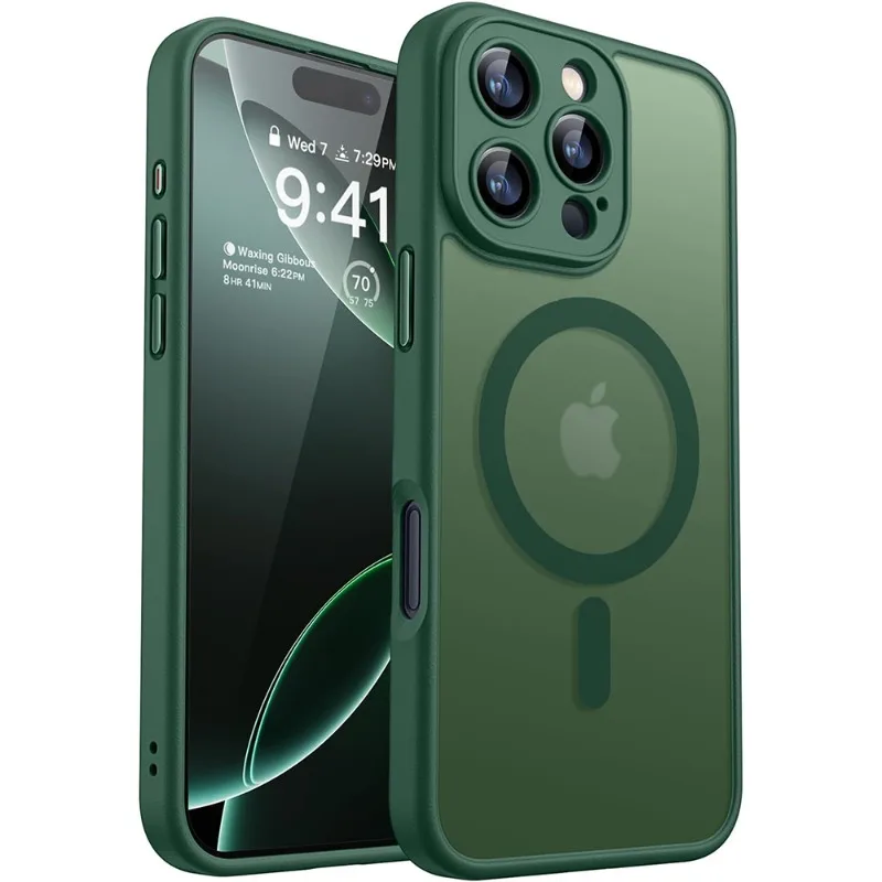 Luxury Frosted Phone Case For iPhone 17 16 15 14 13 12 11 Pro Max Plus 17 Air 16e For Magsafe Matte Transparent Magnetic Cover thumbnail 6