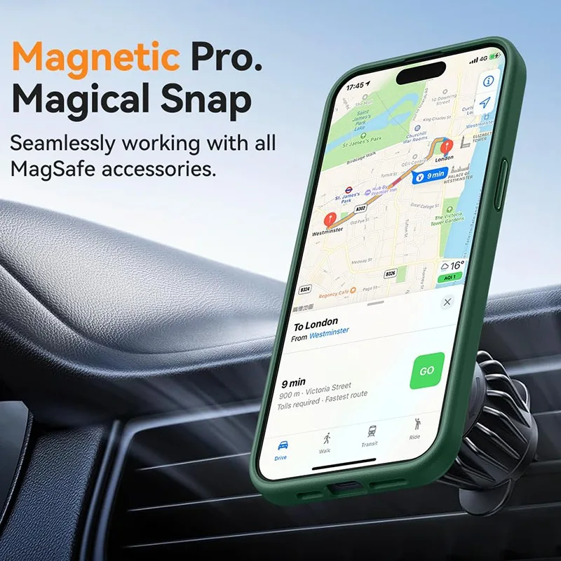 Luxury Frosted Phone Case For iPhone 17 16 15 14 13 12 11 Pro Max Plus 17 Air 16e For Magsafe Matte Transparent Magnetic Cover thumbnail 3