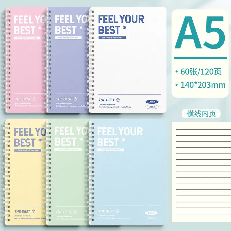 A5 B5 Thickened Spiral Notebooks Perforated Pages Loose-leaf Notebook for Students School Office Stationery Supplies thumbnail 5