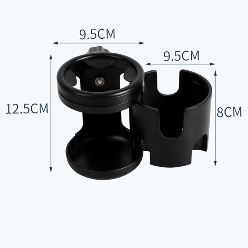 2-in-1 Baby Stroller Rotating Cup Holder Bicycle Water Cup Double Bottle Holder for Infant Carriage thumbnail 5