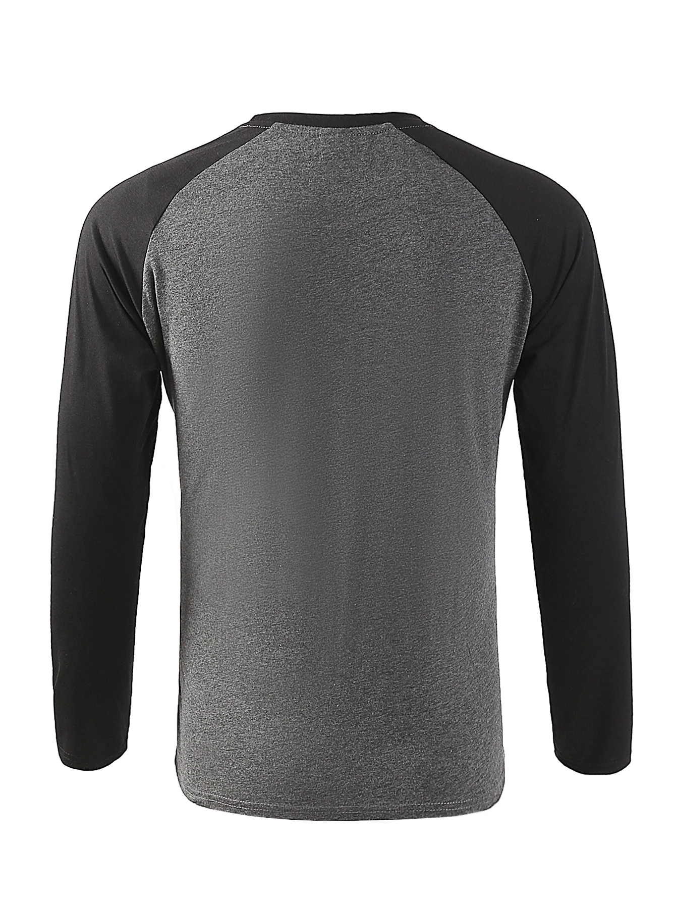 Men's T-shirts Long Sleeve O-neck Pactwork Casual Raglan Sleeves Color Matching for Men New Spring Autumn Tees Men Clothing Top thumbnail 2