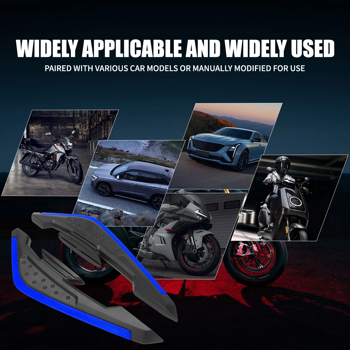 1 Pair Universal Motorcycle Winglet Aerodynamic Spoiler Dynamic Wing Decoration Sticker For Motorcycles E-bikes Scooters ATV UTV thumbnail 6