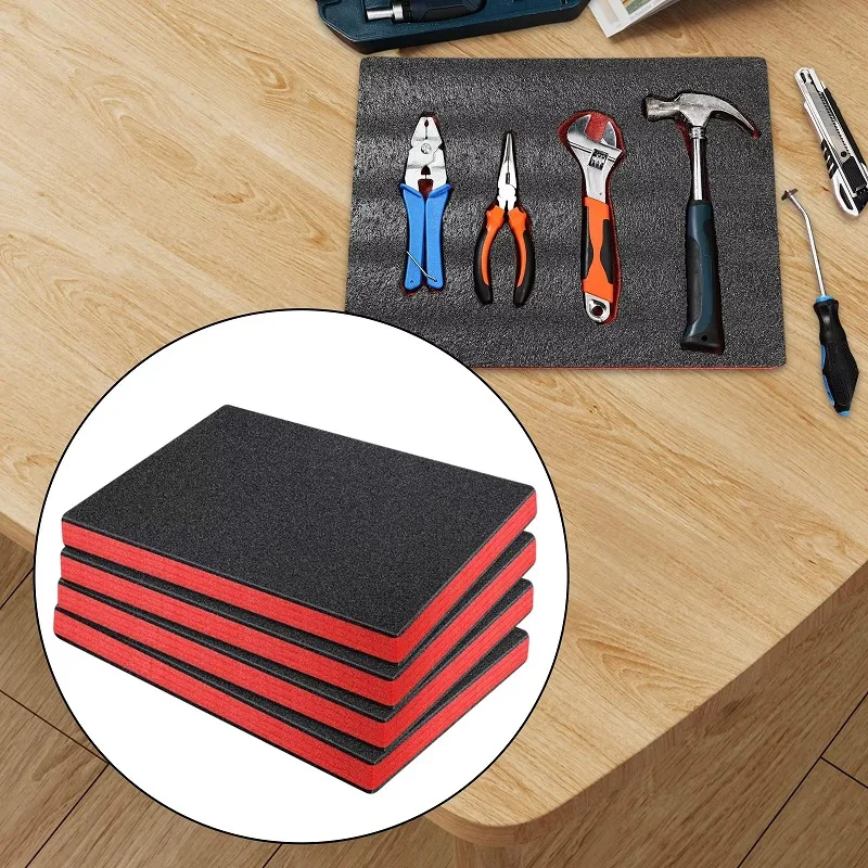 2/4pcs EPE Toolbox Foam for Organization and Shock-Absorbing Protection, Cuttable Polyurethane Insert Sheet for Storage Tool thumbnail 4