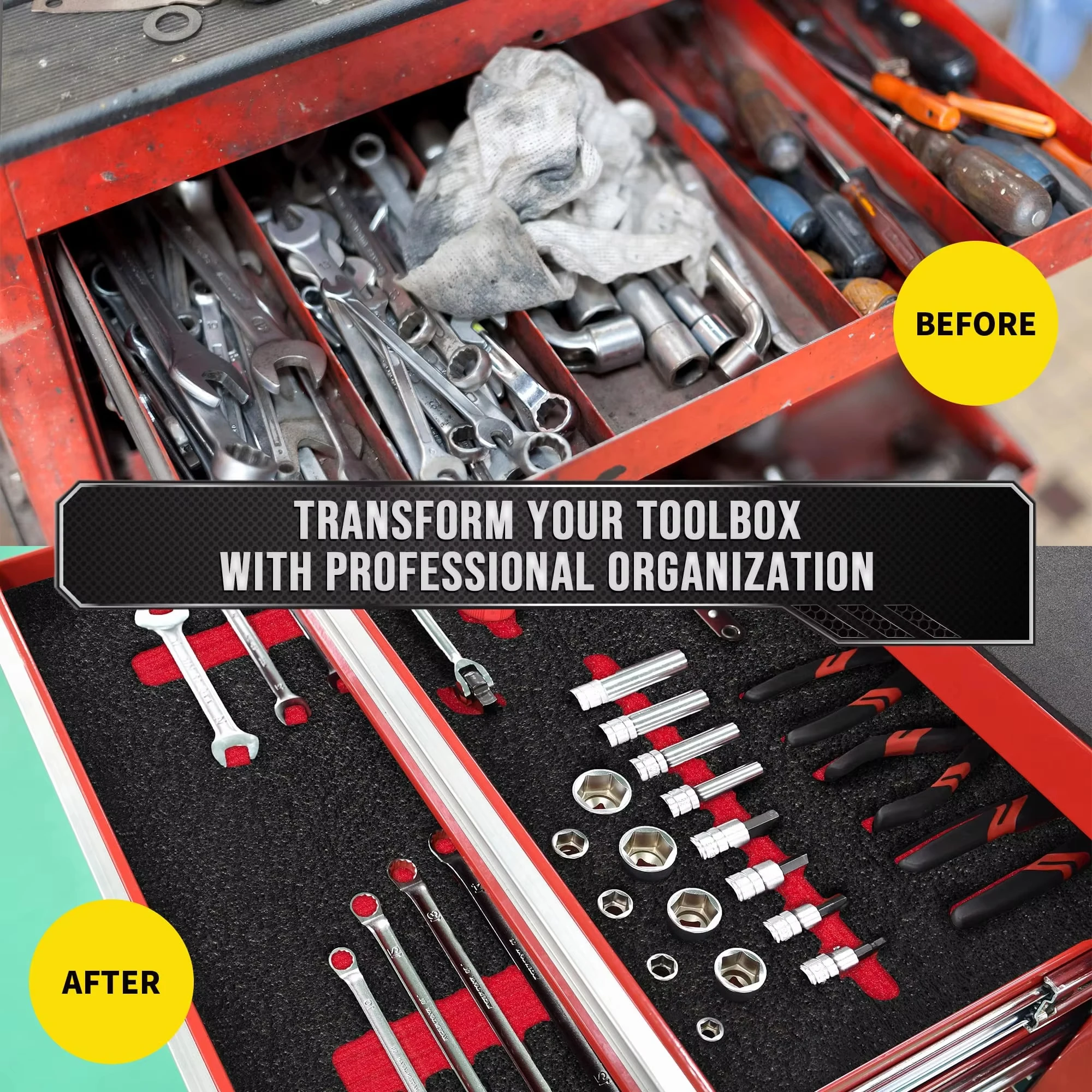 2/4pcs EPE Toolbox Foam for Organization and Shock-Absorbing Protection, Cuttable Polyurethane Insert Sheet for Storage Tool thumbnail 6