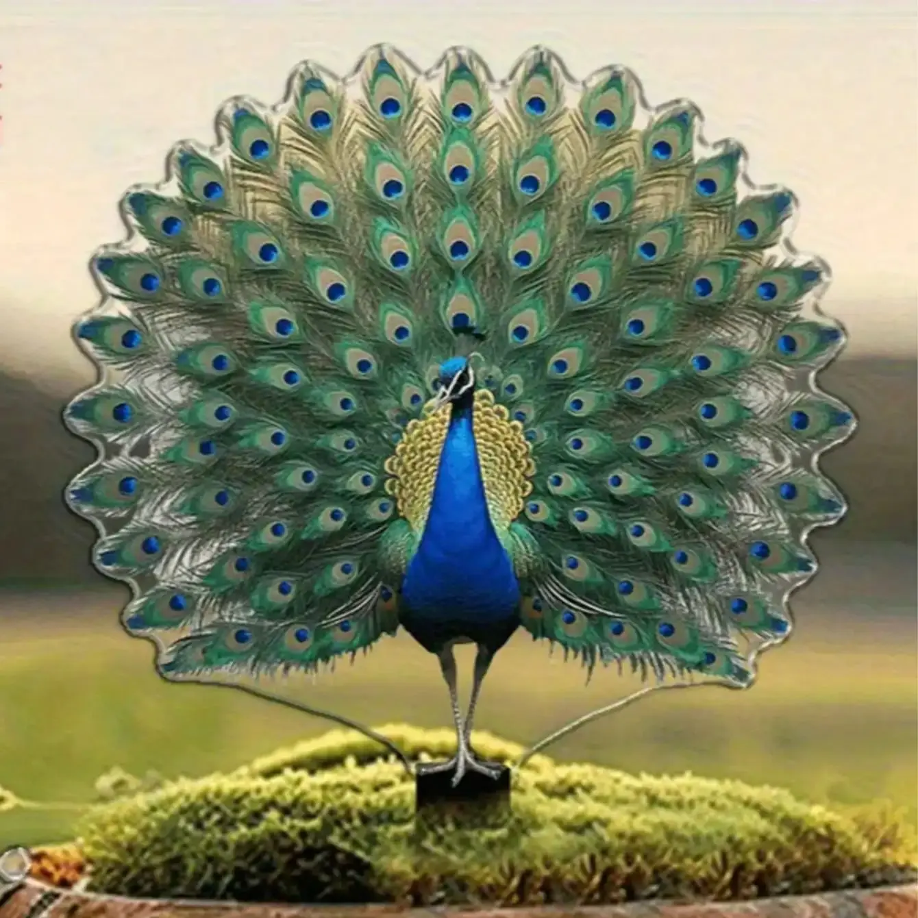 1pcs suitable for vibrant peacock garden decoration piles throughout the four seasons, perfect for courtyard decoration thumbnail 2