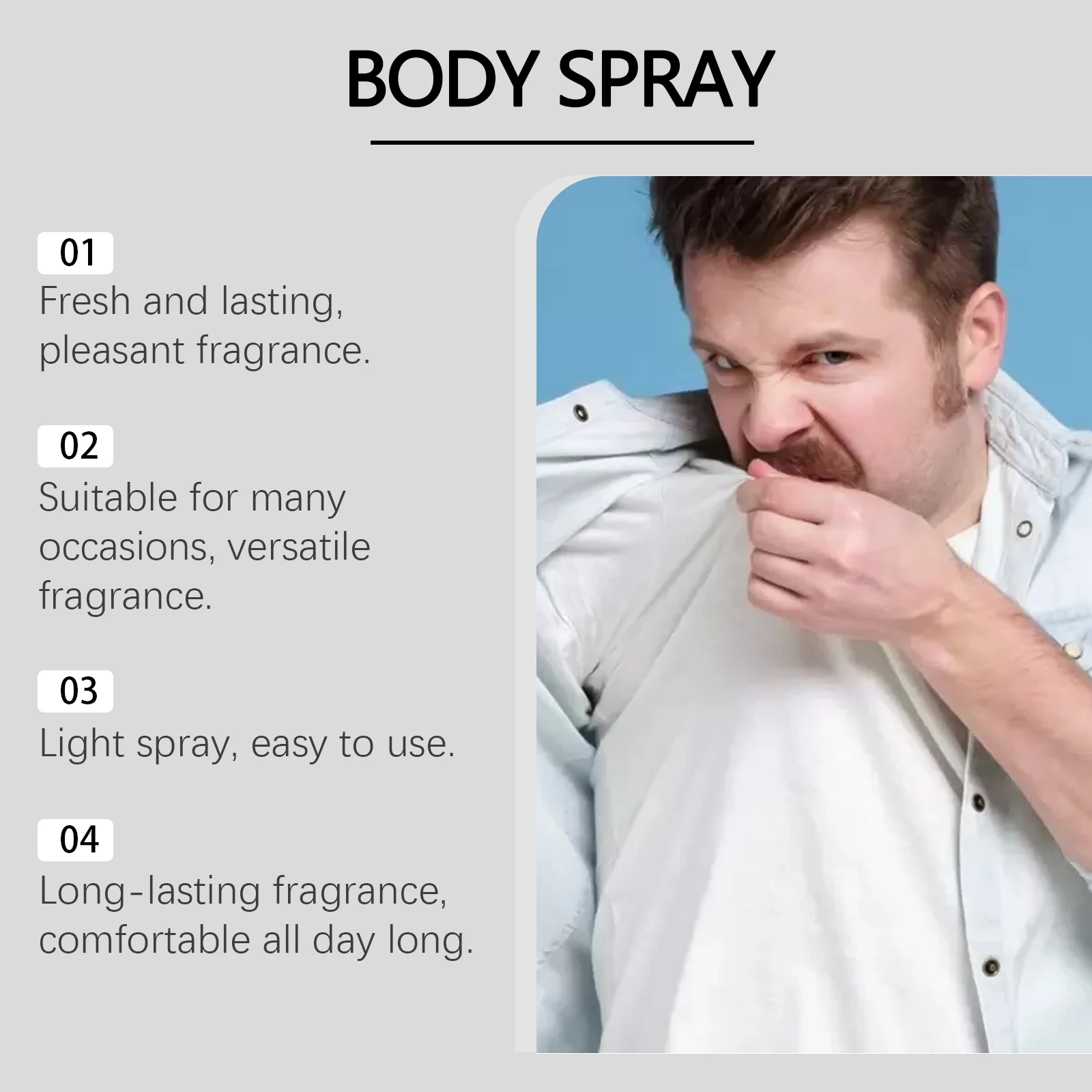 East Moon Sandalwood Men's Fragrance Spray Long Lasting Refreshing Aroma Reduce Sweat Odor Remove Underarm Adult Deodorant Spray thumbnail 4