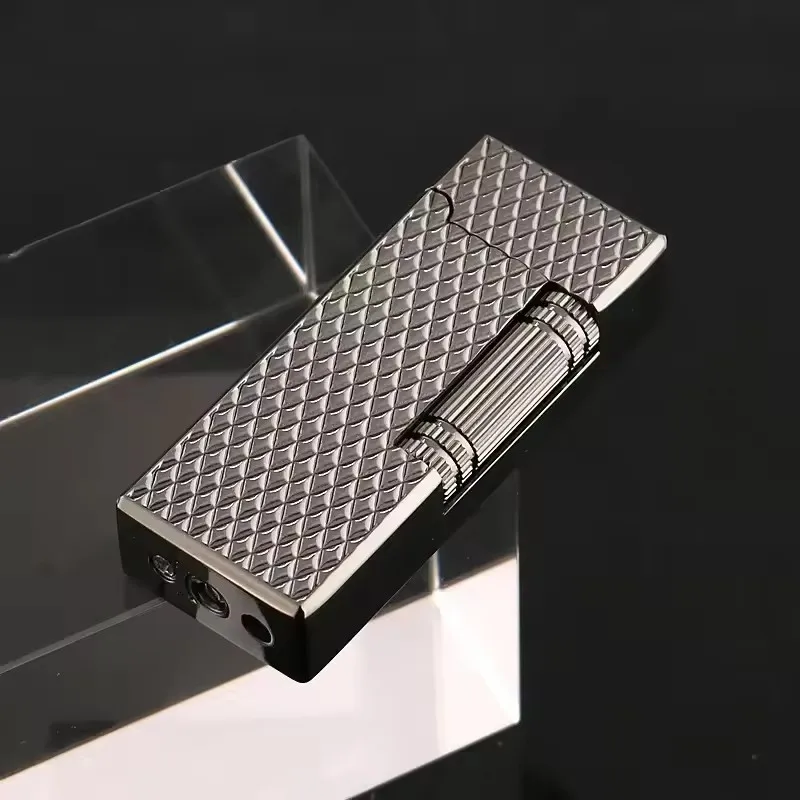 Side grinding wheel sliding flame - High-quality metal relief cigarette lighter for men, a gift for smokers.