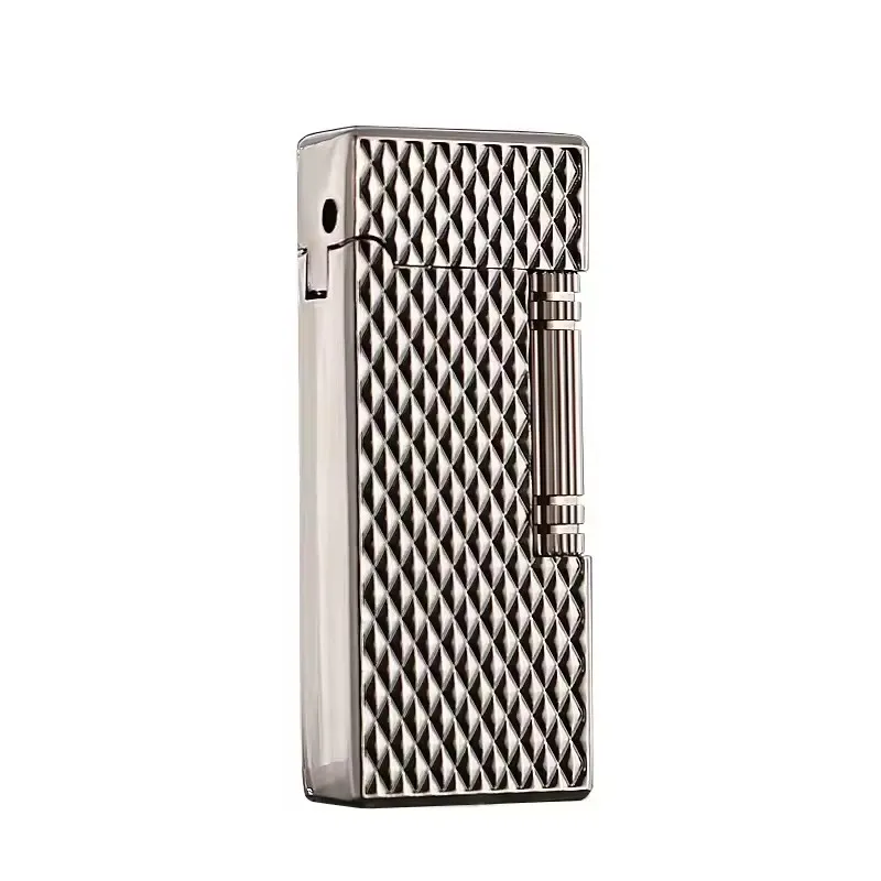 Side grinding wheel sliding flame - High-quality metal relief cigarette lighter for men, a gift for smokers. thumbnail 5