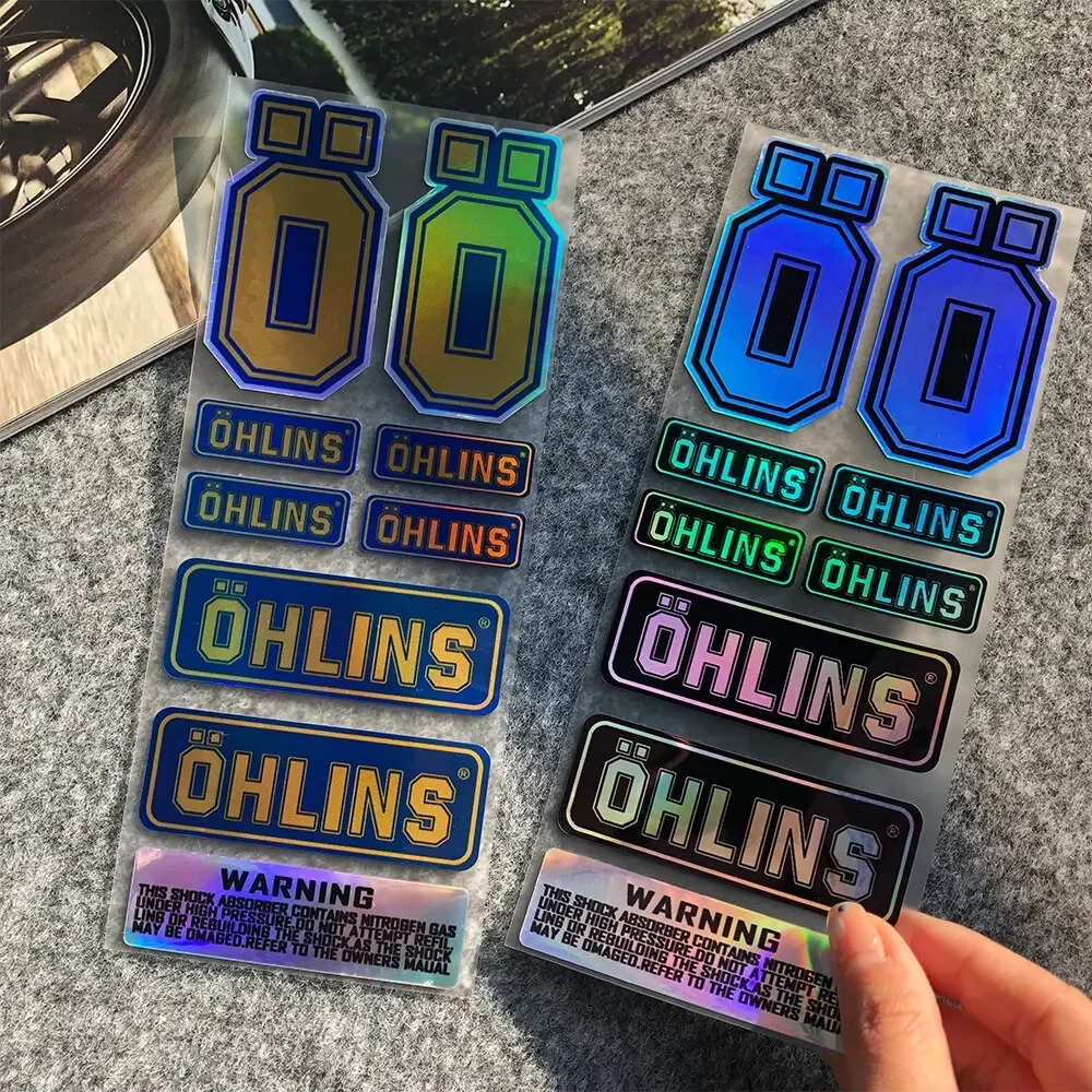 Reflective/Laser OHLINS Motorcycle Stickers Moto Body Fuel Tank Helmet Vinyl Decals Accessoris For Yamaha Kawasaki Honda Voge thumbnail 2