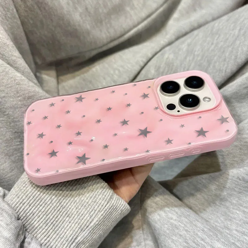 Minimalist Gray-Blue Star Wave Texture Phone Case for iPhone 17 Air 16 15 14 Plus 13 12 11 Pro Max Shockproof Soft Back Cover thumbnail 5