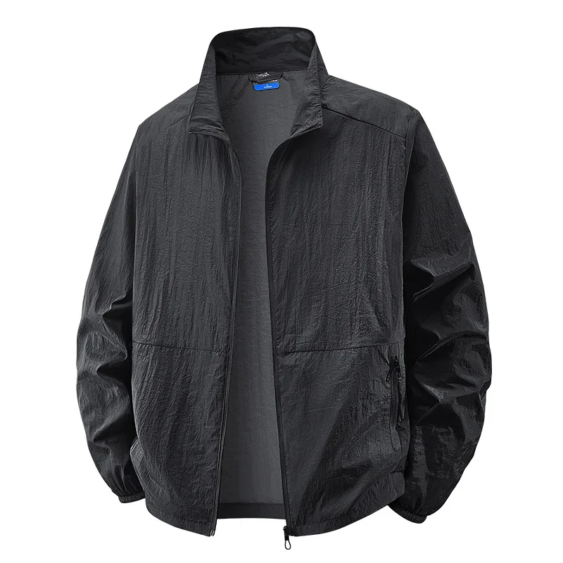 Men's Sun Protection Jacket Windbreaker Spring Summer Outdoor UV Jacket Loose Stand Collar Oversized Sunscreen Coat Fishing thumbnail 4