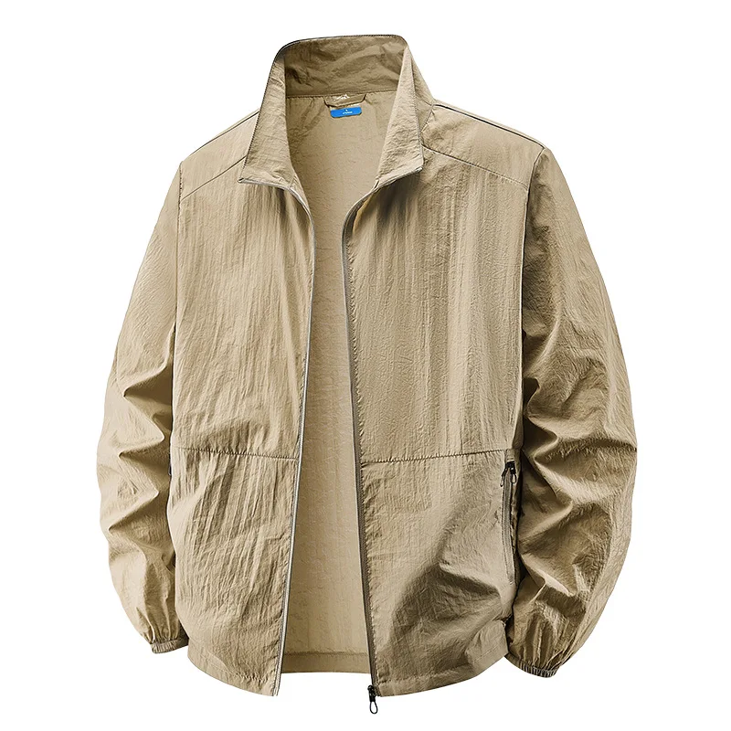 Men's Sun Protection Jacket Windbreaker Spring Summer Outdoor UV Jacket Loose Stand Collar Oversized Sunscreen Coat Fishing thumbnail 3