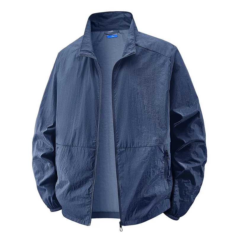 Men's Sun Protection Jacket Windbreaker Spring Summer Outdoor UV Jacket Loose Stand Collar Oversized Sunscreen Coat Fishing thumbnail 2