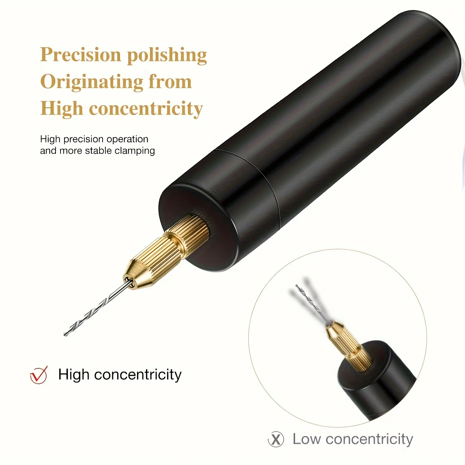 Mini Electric Drill Kit USB Rechargeable Rotary Tool for Engraving Carving Polishing 0.7-1.2mm Precision Jewelry Wood Crafting thumbnail 6