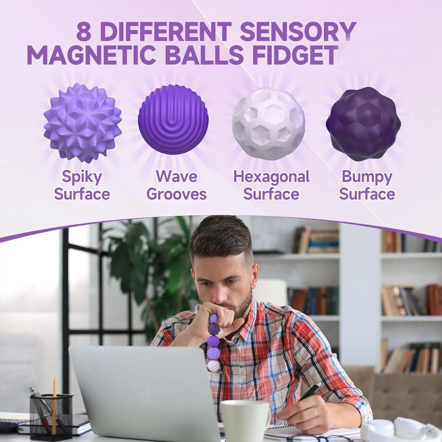 Magnetic Massage Balls Hand Acupuncture Ball Massage Massager Roller For Hand Exercise Physical Therapy thumbnail 4