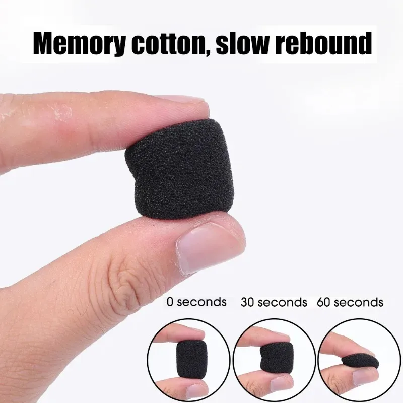 50-10PCS Microphone Set High Density Sponge Foam Pads Headset Mic Replacement Black Foam Lapel Protection Sleeves Accessories thumbnail 5
