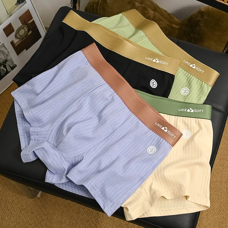 5 Pcs Men's Striped Funny Boxer Shorts Underwear Sexy Underpants Man Male Homme U Convex Shorts Lingerie Boxershorts  Panties thumbnail 3