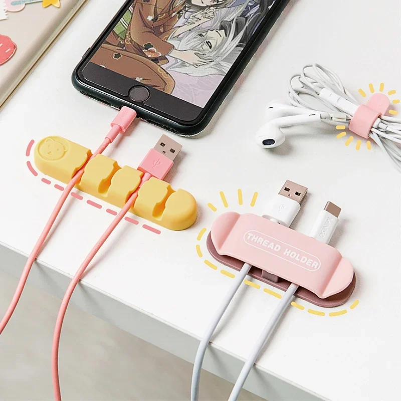 1Piece Cute Cable Organizers Holder Clips for Desktop Cord Organizers Management Office Home thumbnail 3