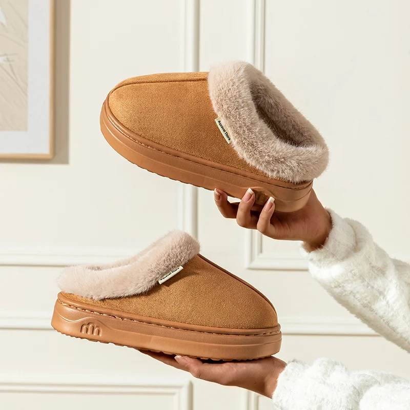 Children's Winter Slippers Indoor Outdoor Anti-slip Thick Sole Warm Comfortable Parent-child Shoes Leisure Snow Boots thumbnail 6