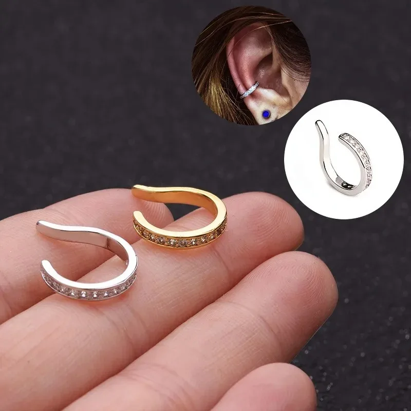 925 Sterling Silver Earrings For Women Vintage Tasteful Micro Pave Zircon Clip On Earring Luxury Ear Cuff Jewelry Party Gifts thumbnail 2