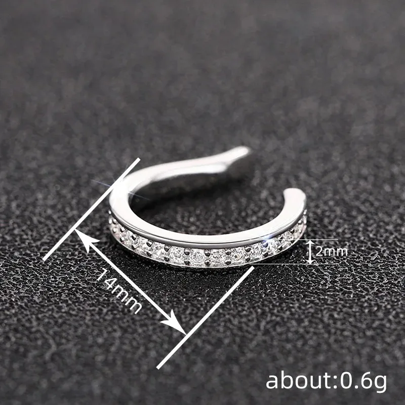 925 Sterling Silver Earrings For Women Vintage Tasteful Micro Pave Zircon Clip On Earring Luxury Ear Cuff Jewelry Party Gifts thumbnail 6