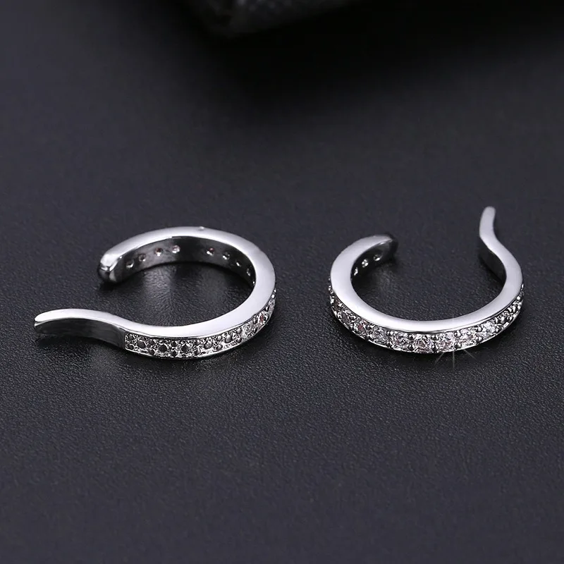 925 Sterling Silver Earrings For Women Vintage Tasteful Micro Pave Zircon Clip On Earring Luxury Ear Cuff Jewelry Party Gifts thumbnail 3