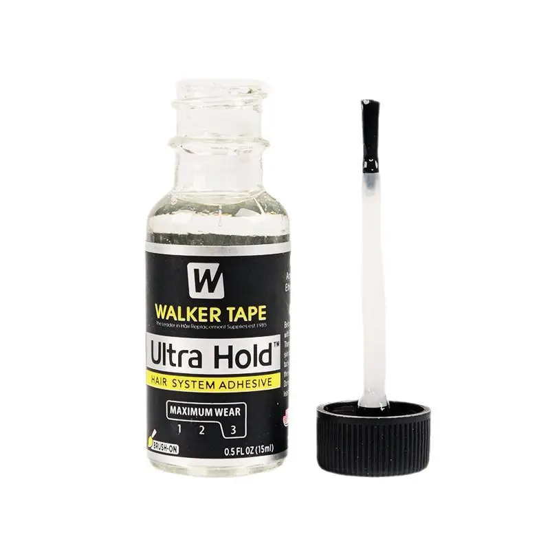 Ultra Hold Lace Wig Glue Wholesale Walker Tape Waterproof Transparent Lace Adhesive for Hair Replacement Brush-on Glue thumbnail 5