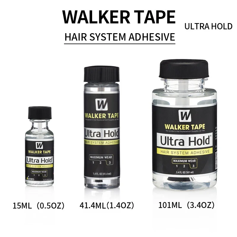 Ultra Hold Lace Wig Glue Wholesale Walker Tape Waterproof Transparent Lace Adhesive for Hair Replacement Brush-on Glue thumbnail 2