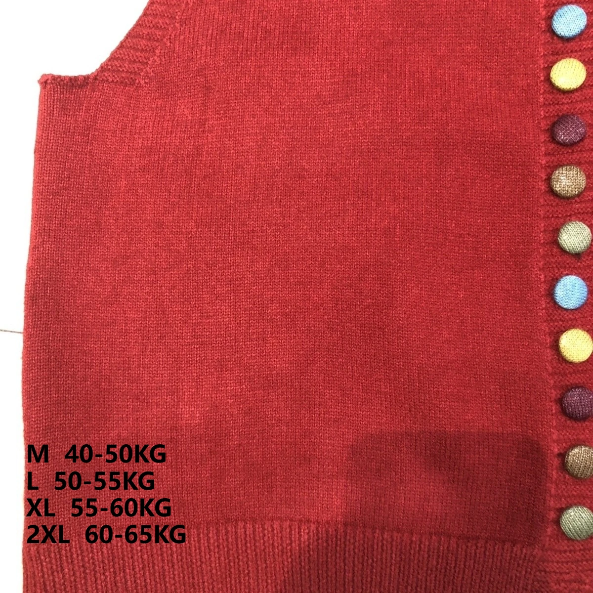 Sweater Vest Autumn Women Rainbow Single-breasted Button Soft Sweater Loose Knit Vest V-neck Knitwear Cardigan Lady Waistcoats thumbnail 6