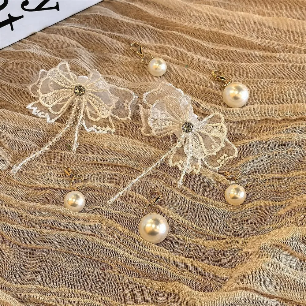 1 PCS Fashion Retro Ballet Style Lace Shoelaces with Buckle Flower Pearl Chain Bow Star Shoe Decoration thumbnail 5