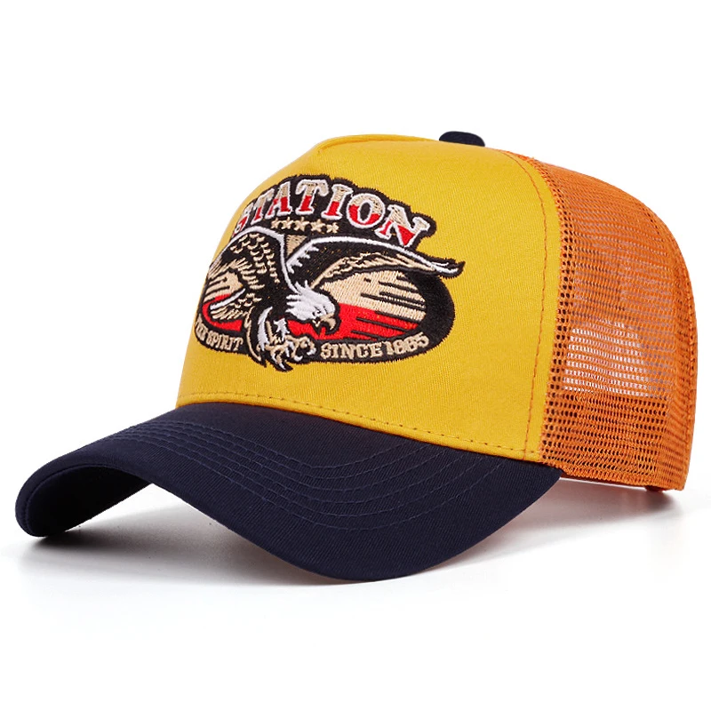 2025 Fashion New STATION Five Star Eagle Truck Hat Skateboarding Street Dance Hip Hop Hat Casual Baseball Hat Mesh Hat Unisex thumbnail 4