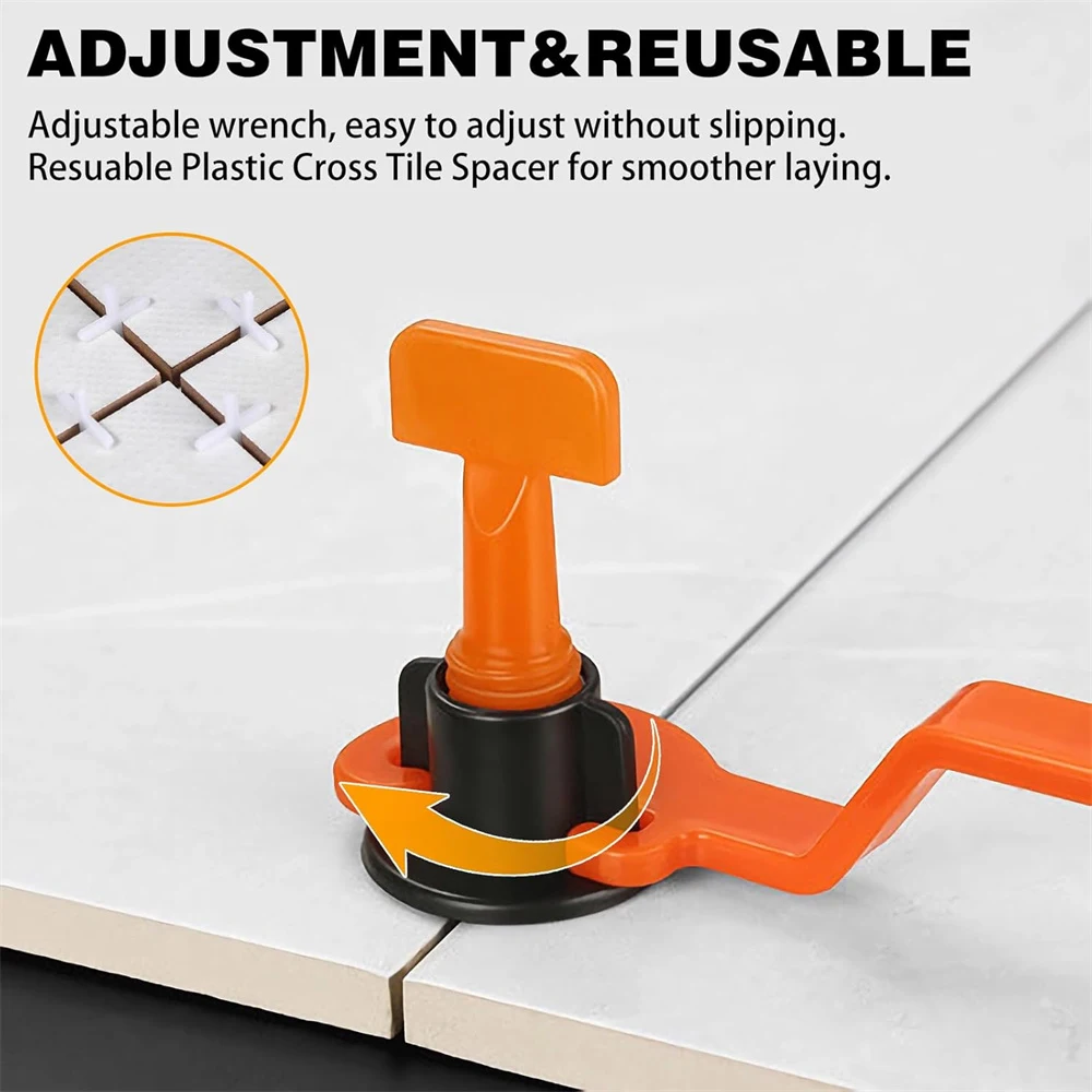 Tile Leveling System Kit Spacers Flooring Wall Leveler Locator Positioning Set Tile Levelers for Walls and Floors Installation thumbnail 3