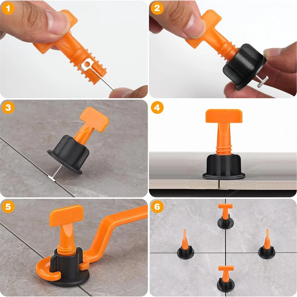 Tile Leveling System Kit Spacers Flooring Wall Leveler Locator Positioning Set Tile Levelers for Walls and Floors Installation thumbnail 5