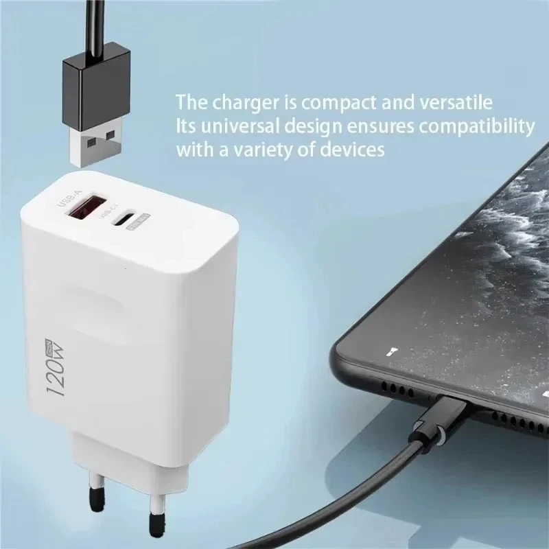 Original Charger 120W Fast Charge Hypercharge EU US UK Power Adapter Usb 6A Type C For Huawei Xiaomi Ultra Redmi Accessories thumbnail 2