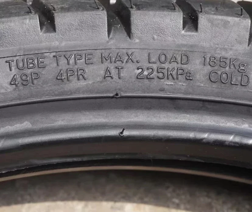 Off road motorcycle tires, front 80/100-19, rear 120/90-16, turtle back large pattern inner and outer tires thumbnail 3