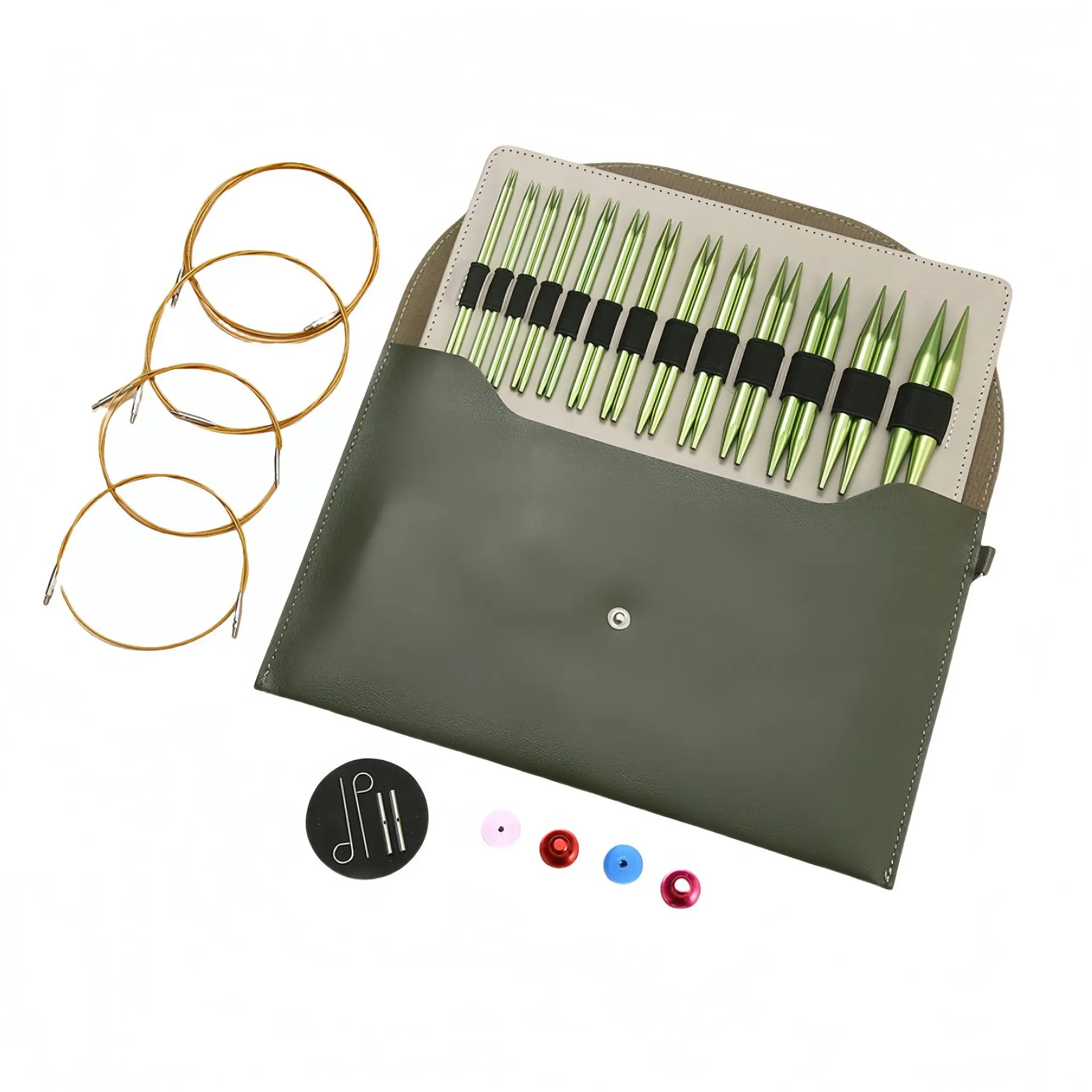 Aluminum Detachable Circular Needle Set with Bag Knitting Needles Hooks Weaving Yarn Knitting Craft Tools Knitted Accessories thumbnail 6