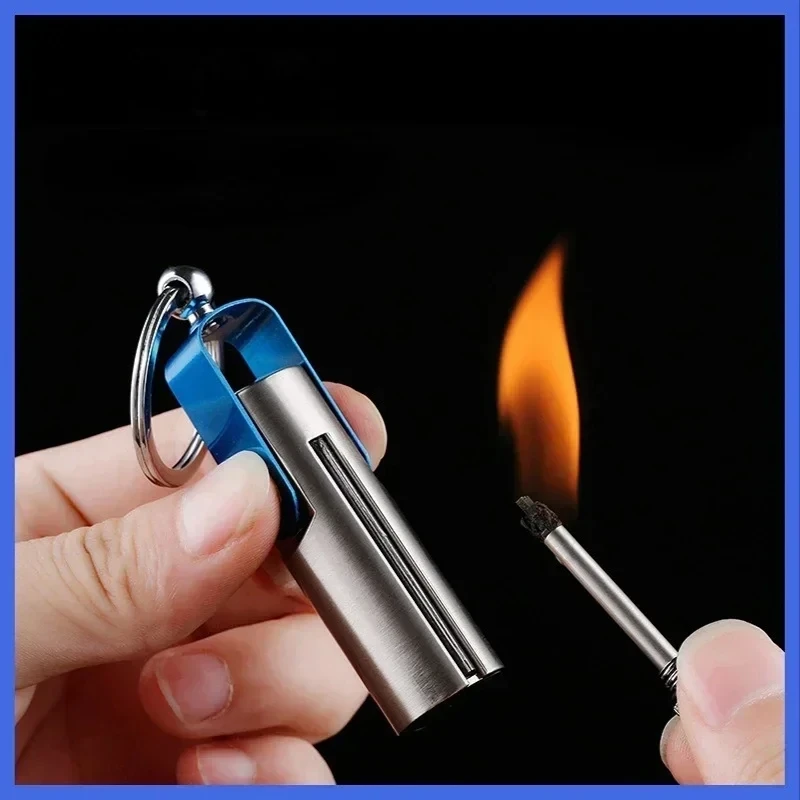 10000 Matches Keychain Lighter Portable Outdoor Torch Creative Smoking Accessories Cool Gift for Men，Cigarette accessories tool thumbnail 3
