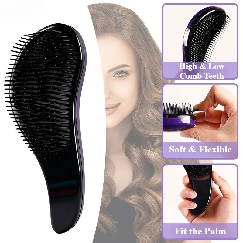 Magic Hairbrush Anti-Tangling Curly Hair Comb Scalp Massage Anti-static Grooming Smooth Soft Brush Wig Salon Hair Styling Tools thumbnail 4