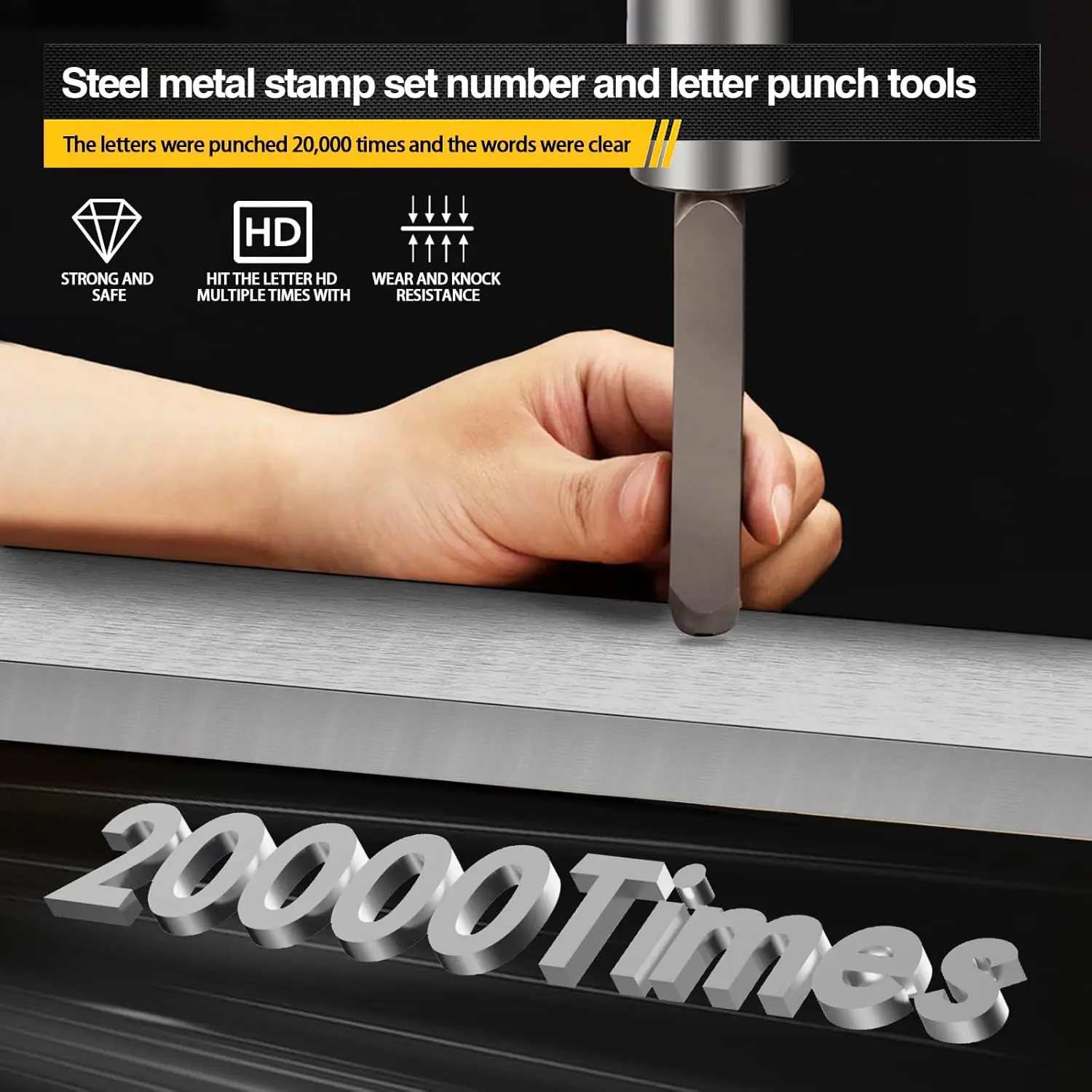 Steel Letter and Number Punch Set 36pcs for Metal Wood Leather Stamping Jewelry Making Engraving Tools Kit DIY Pendant Imprint thumbnail 4