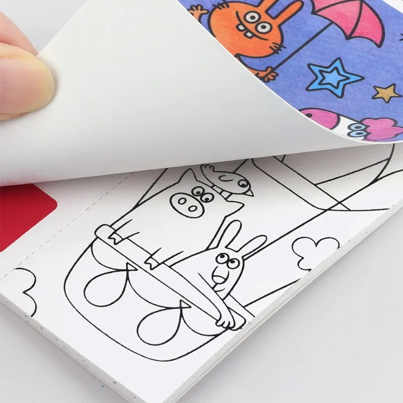 12PCS Kids' Magic Water Painting Book Set - Portable DIY Watercolors & Gouache, Children's Graffiti Coloring Drawing Kit thumbnail 2