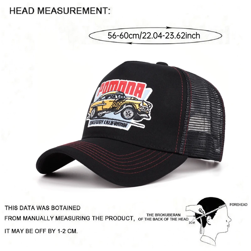 2025 Personalized New Mesh Hat POMNNA Car Men's Truck Hat Street Dance Hip Hop Hat Women's Daily Life Sunshade Hat Baseball Hat thumbnail 6