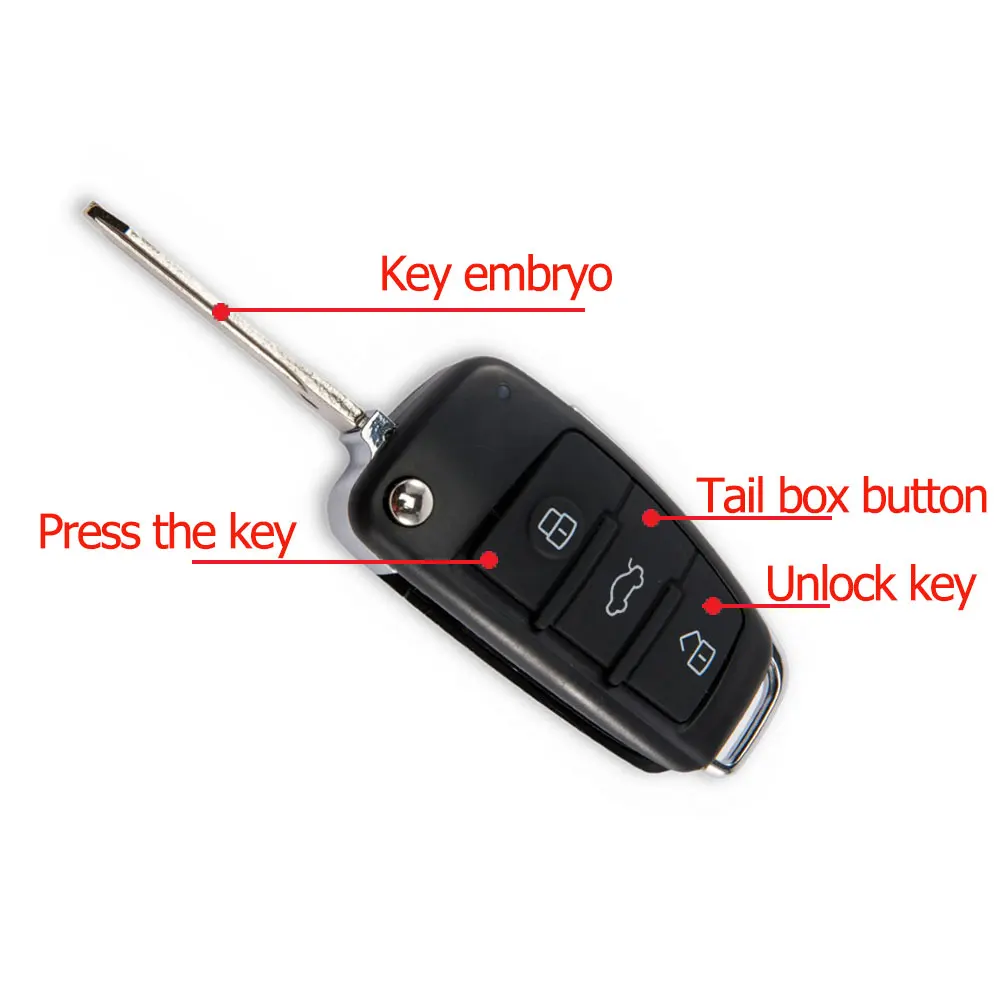 Hippcron Car Central Door Lock Auto Keyless Entry System Button Start Stop Keychain Central Kit Universal Car 12V thumbnail 2