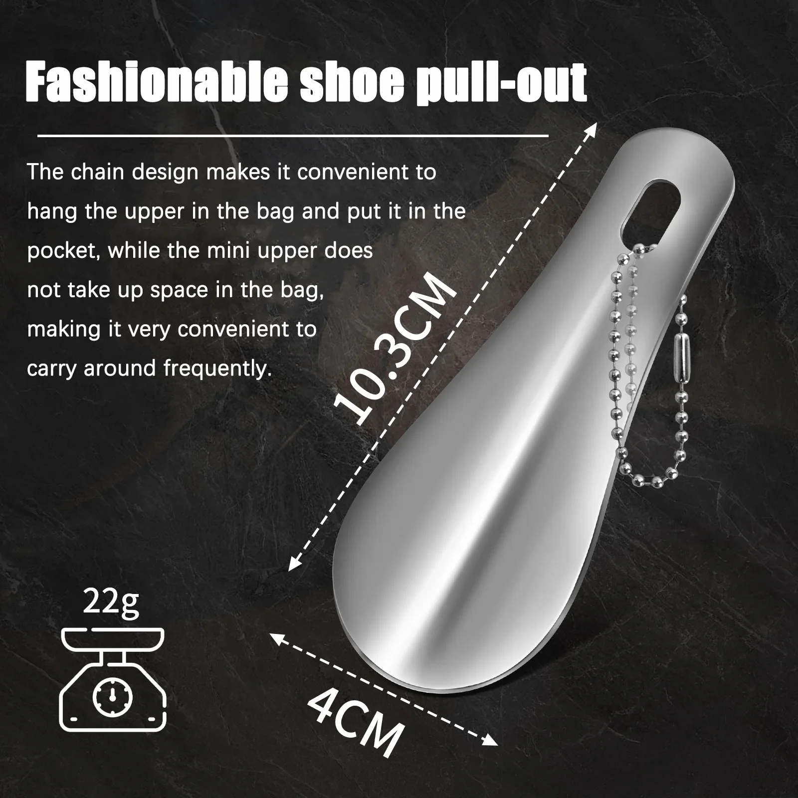 1/3/5Pcs10cm Easy Carry Mini Black Shoehorn Metal Durable Stainless Steel Portable Fashion Key Ring Shoe Horns Accessories thumbnail 3