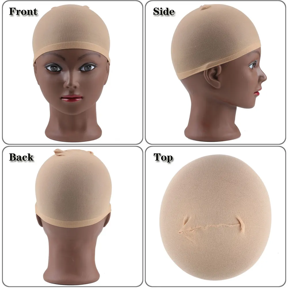 2/24Pieces (12 Packs) Wig Cap Fashion Stretchable Hair Nets 2Pcs/Pack Stocking Hair Cap Free Size Nylon Mesh Wig Net Free Size thumbnail 2