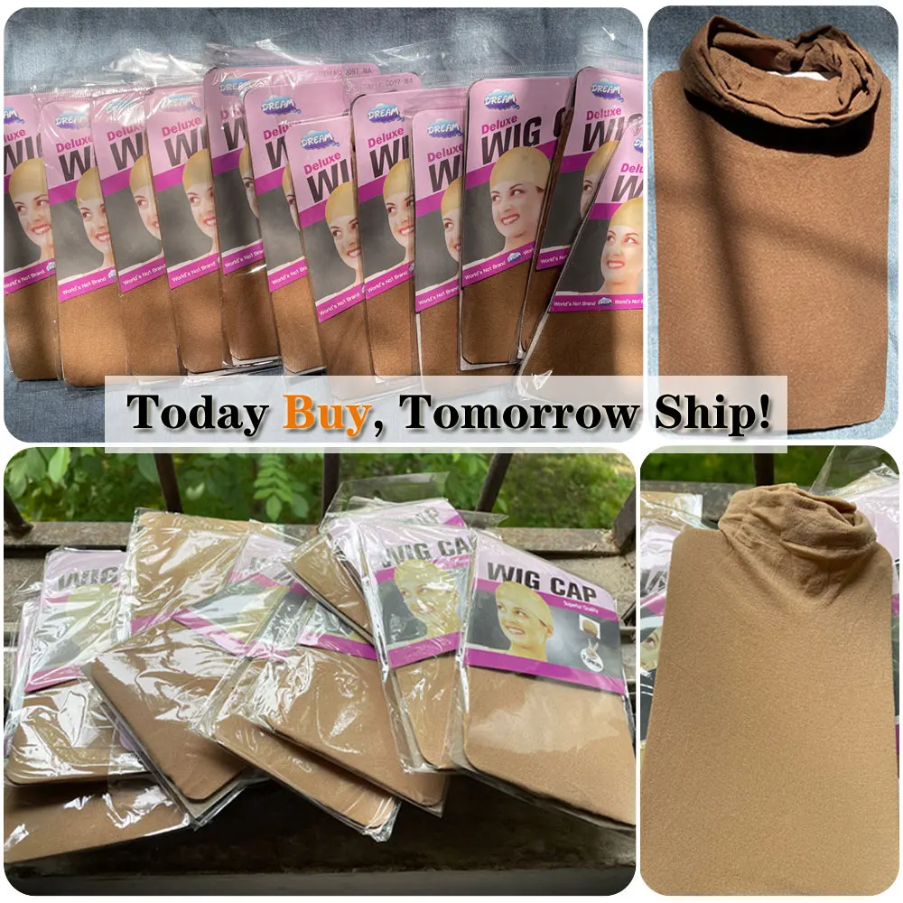 2/24Pieces (12 Packs) Wig Cap Fashion Stretchable Hair Nets 2Pcs/Pack Stocking Hair Cap Free Size Nylon Mesh Wig Net Free Size thumbnail 5
