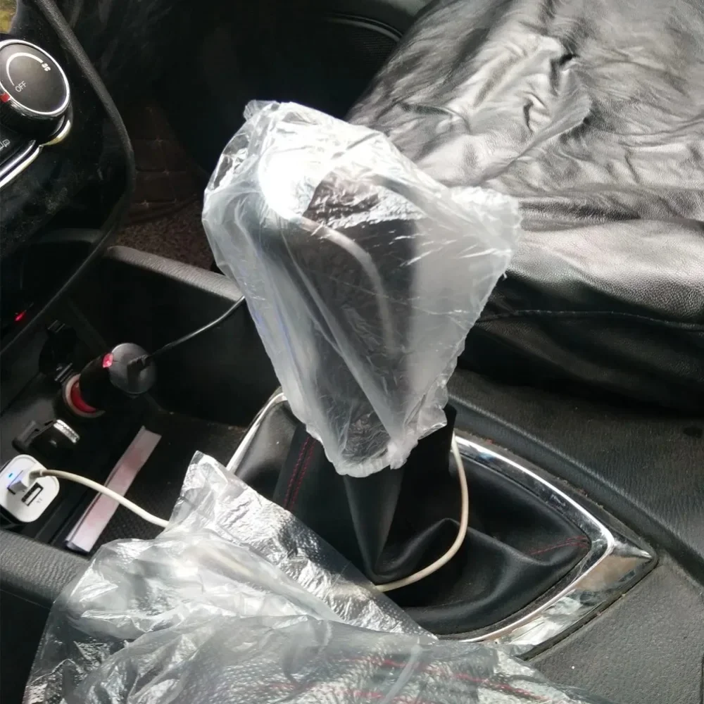 50Pcs Car Disposable Steering Wheel Cover Shift Knob Cover Waterproof Dustproof Clear Universal Vehicle Dust Guard Accessories thumbnail 4
