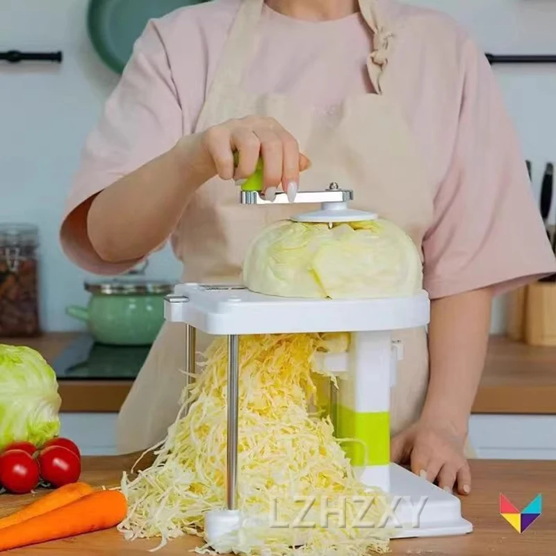 Hand Crank Grater Multifunctional Food Chopper Vegetable Shredder With Handle for Onion Cabbage Salad