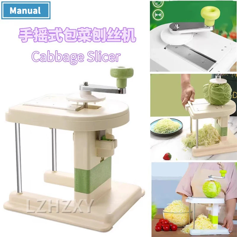 Hand Crank Grater Multifunctional Food Chopper Vegetable Shredder With Handle for Onion Cabbage Salad thumbnail 3